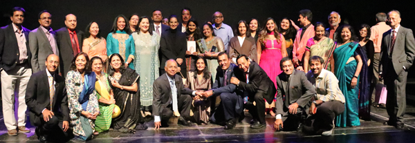 Active Share & Care members join Manisha Koirala, our Guest of Honor, on stage.