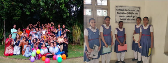 Beneficiaries from our Women Empowerment program pose for photos (taken before the COVID-19 lockdowns took effect.) These young women receive holistic education and support, ensuring they are empowered with confidence and life skills while also receiving academic training.