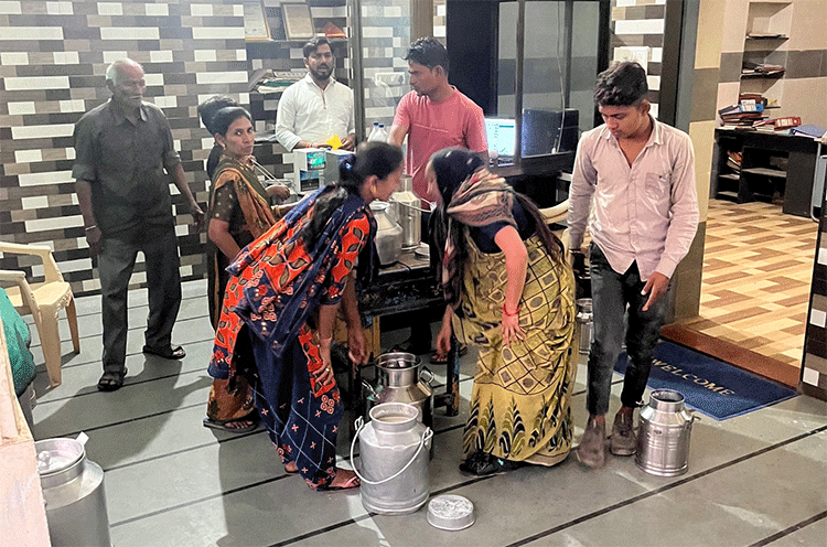 On this trip, the group toured a women-led dairy production.