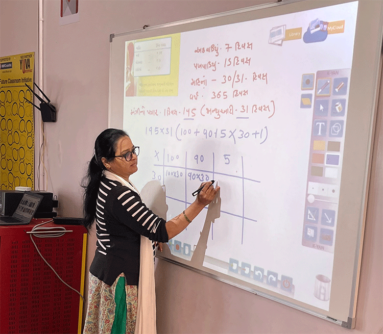SCF members observed a school lesson at a Lokmitra-supported school